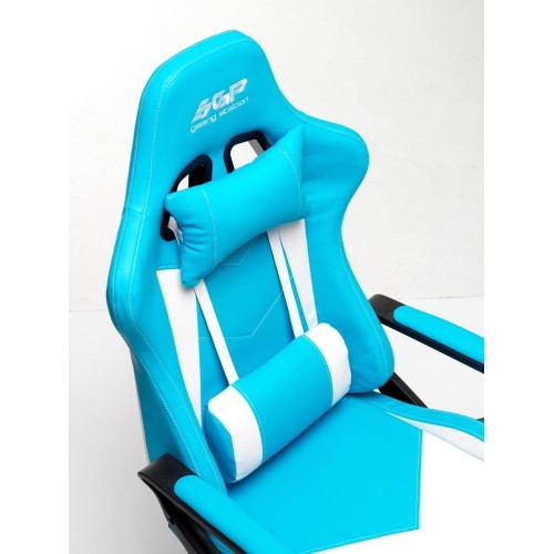 Poltrona da Gaming Cuscino Cervicale Lombare con Braccioli Ruote Ergonomica