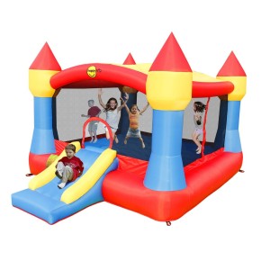 Castello Gonfiabile Gigante Scivolo Gioco Bambini Tappeto Saltarello Medioevo