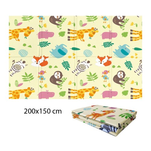 Tappeto per Bambini 200x150 Pieghevole Morbido Antiscivolo da Gioco Cameretta