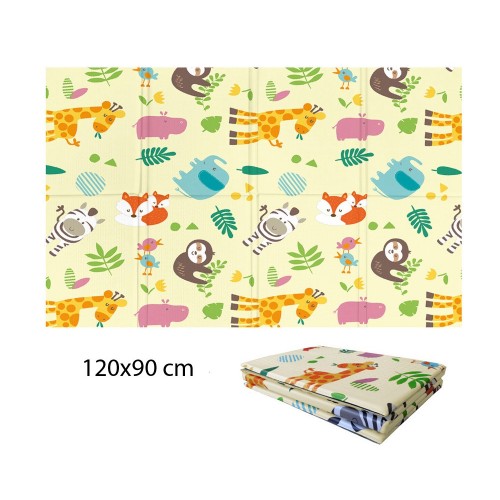 Tappeto per Bambini 120x90 Pieghevole Morbido Antiscivolo da Gioco Cameretta