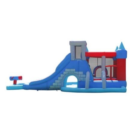 Saltarello Scivolo Gonfiabile Castello Acquatico Gigante Squalo Giochi Acqua
