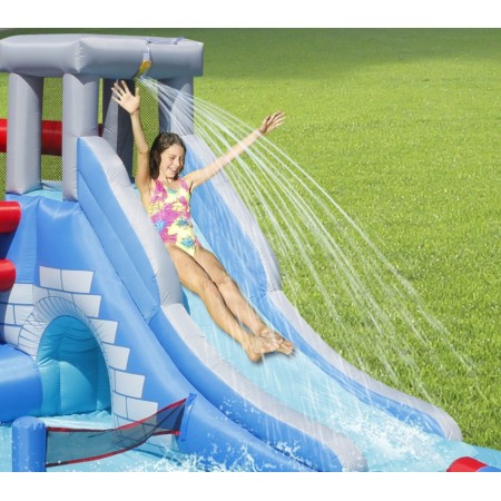 Saltarello Scivolo Gonfiabile Castello Acquatico Gigante Squalo Giochi Acqua
