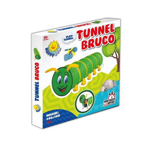 Play Tunnel Bruco Tenda da Gioco per Bambini Casetta Giardino Cameretta Bimbi