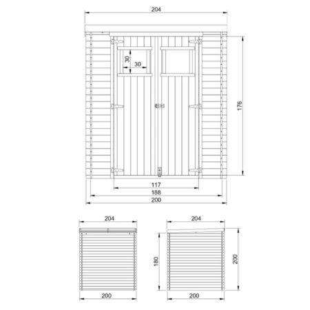 Casetta in Legno 2x2 19 mm Giardino Armadio Esterno Attrezzi Blockhouse Rimessa