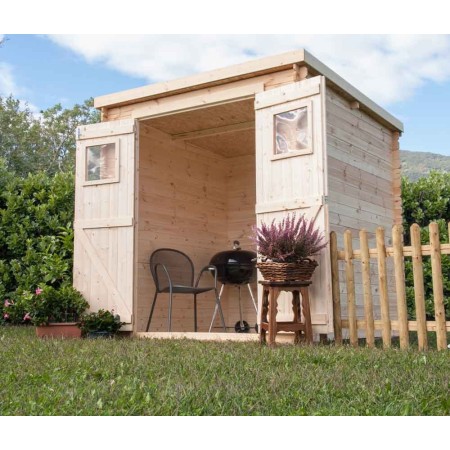 Casetta in Legno 2x2 19 mm Giardino Armadio Esterno Attrezzi Blockhouse Rimessa