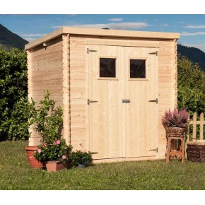 Casetta in Legno 2x2 19 mm Giardino Armadio Esterno Attrezzi Blockhouse Rimessa
