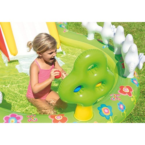 Parco Acquatico Gonfiabile Piscina con Scivolo per Bambini Intex da Giardino