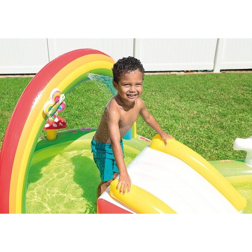 Parco Acquatico Gonfiabile Piscina con Scivolo per Bambini Intex da Giardino