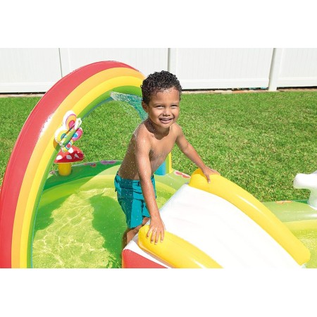 Parco Acquatico Gonfiabile Piscina con Scivolo per Bambini Intex da Giardino