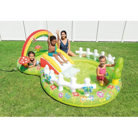 Parco Acquatico Gonfiabile Piscina con Scivolo per Bambini Intex da Giardino