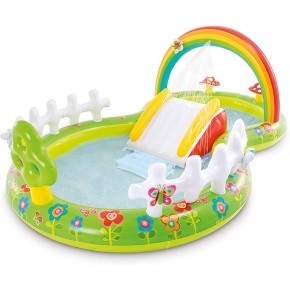 Parco Acquatico Gonfiabile Piscina con Scivolo per Bambini Intex da Giardino 2