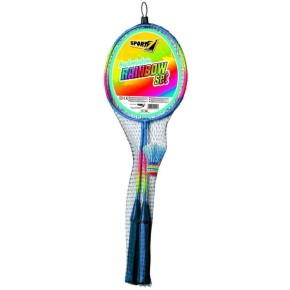 Set 2 Racchette Badminton con Pallina Volano EVA Tennis da Spieggia Racchettoni 2