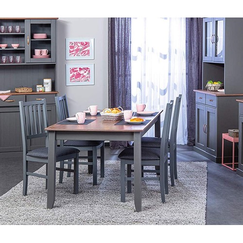 Tavolo Marrone Industrial 160x90 in Legno da Salotto Pranzo Moderno Rettangolare
