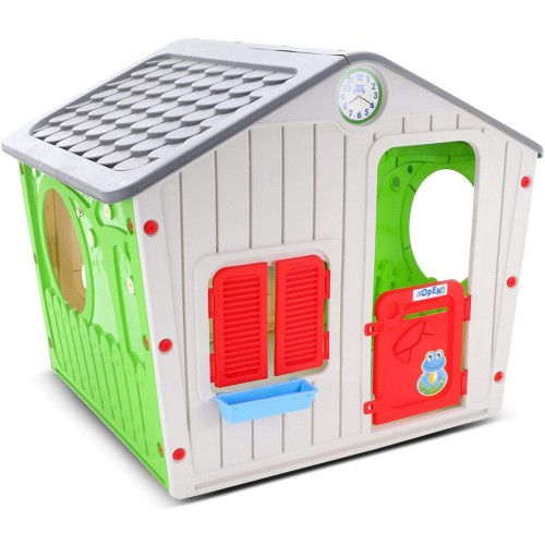Casetta per Bambini in Plastica da Esterno Giocattolo in Resina Bimbi Giardino