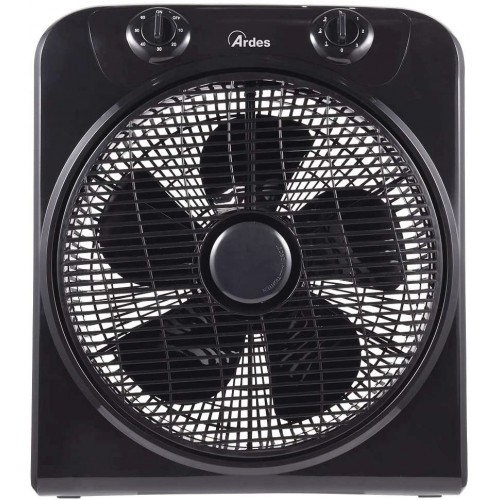 Ventilatore da Terra Pavimento Silenzioso Tavolo Portatile Grow Box Timer Nero