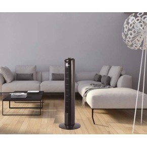 Ventilatore a Torre Colonna Oscillante Ventola da Pavimento Senza Pale Nero 2