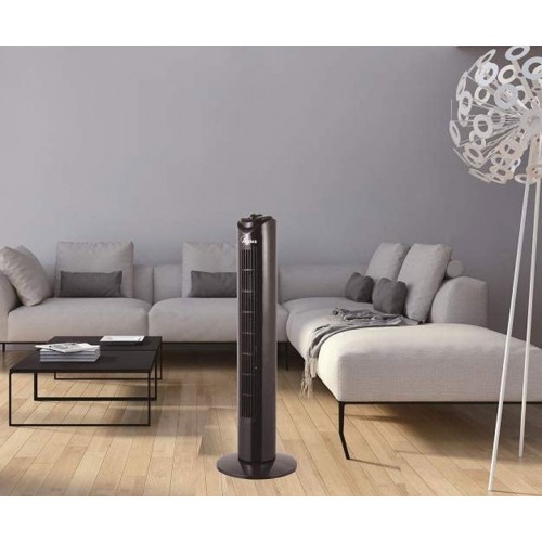 Ventilatore a Torre Colonna Oscillante Ventola da Pavimento Senza Pale Nero