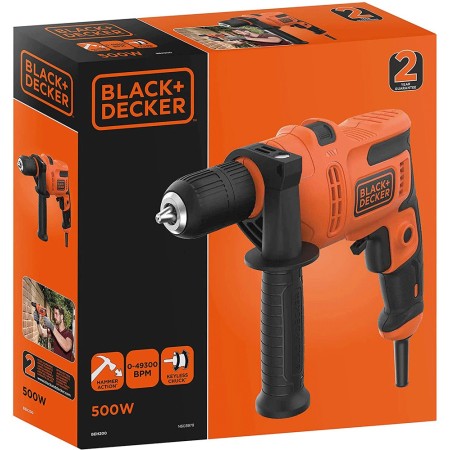 Trapano Avvitatore Black and Decker a Percussione Elettrico Compatto Punte Filo