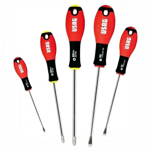 Set Cacciaviti Usag Professionali a Lama Piatta Kit Giraviti a Croce Precisione