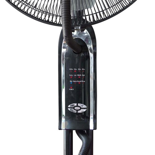 Ventilatore a Piantana da Pavimento Velocità Pale Umidificatore Ultrasuoni Timer