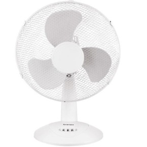 Ventilatore da Tavolo da Pavimento Velocità Pale Oscillante Orizzontale Bianco