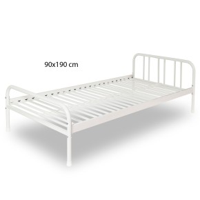 Struttura Letto Singolo 90x190 Rete a Doghe in Metallo per Cameretta dei Bambini 2