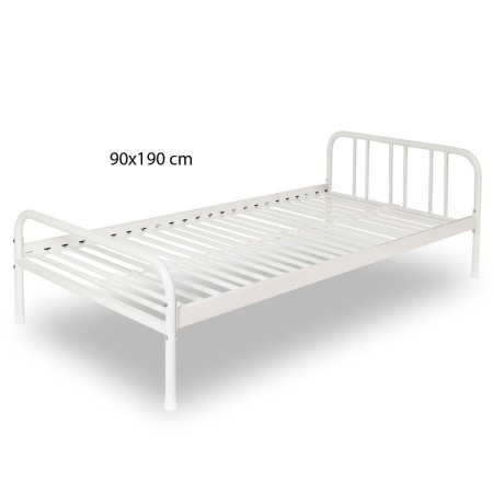 Struttura Letto Singolo 90x190 Rete a Doghe in Metallo per Cameretta dei Bambini