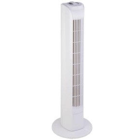 Ventilatore a Torre Colonna Oscillante Ventola da Pavimento Senza Pale Bianco