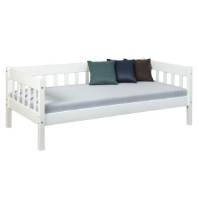 Divano Letto 90x200 Bianco Singolo a Doghe Possibile Letto Estraibile Cameretta