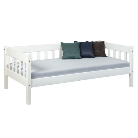 Divano Letto 90x200 Bianco Singolo a Doghe Possibile Letto Estraibile Cameretta