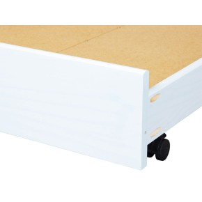 Cassettone Sotto Letto Divano 90x200 Bianco Singolo Estraibile Cameretta Legno 2