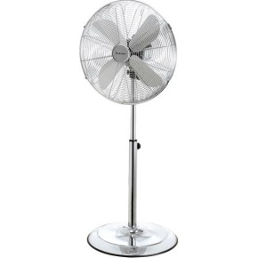 Ventilatore a Piantana da Pavimento Velocita Pale Oscillante Orizzontale Cromato