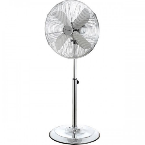 Ventilatore a Piantana da Pavimento Velocita Pale Oscillante Orizzontale Cromato