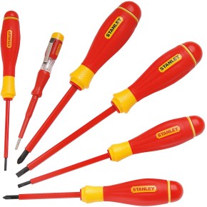 Set Cacciaviti Elettricista Lama Piatta Isolata a Croce Giraviti a Stella Tester 2