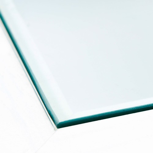 Tavolino in Vetro da Caffe 115x60 Bianco Tavolo Legno Divano da Soggiorno Divano