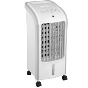 Raffrescatore Evaporativo Rotelle Purificatore Aria Acqua Ecologico Bianco Timer