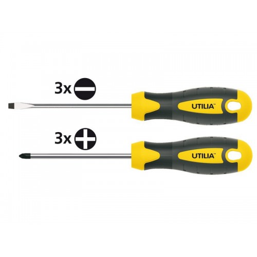 Set Giraviti a Taglio Croce Kit Cacciaviti Fisso Spaccato Precisione Calamitato