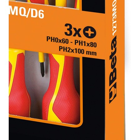 Kit Giraviti Beta Elettricista Isolati Lama Piatta e Punta Philips Professionali