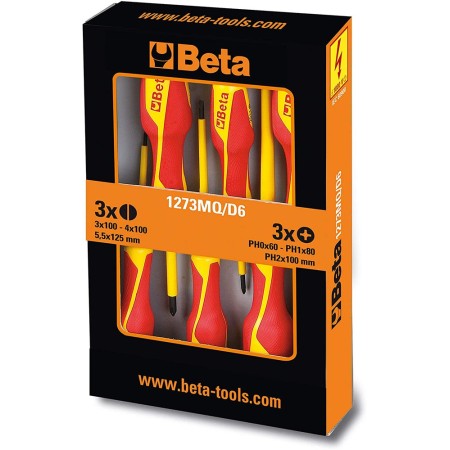 Kit Giraviti Beta Elettricista Isolati Lama Piatta e Punta Philips Professionali