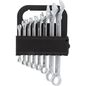 Set 8 chiavi Combinate da 6-19 mm Occhio e Fisse Forchetta Professionali Acciaio