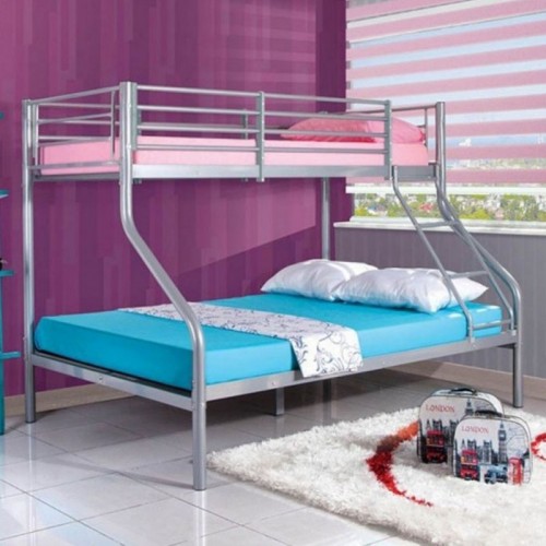 Letto a Castello Singolo 90x190 alla Francese 140x190 una 1 piazza e mezza Doghe