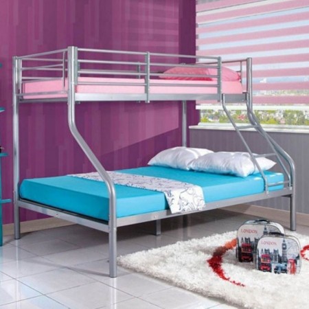 Letto a Castello Singolo 90x190 alla Francese 140x190 una 1 piazza e mezza Doghe