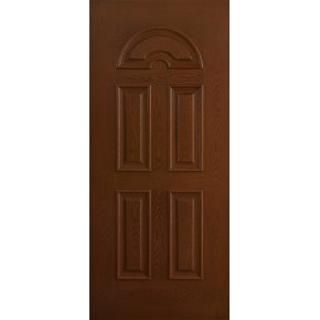 Pannello per Porta Blindata con Arco in Vetroresina da Esterno Noce 90x210