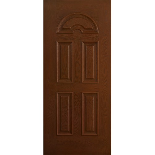 Pannello per Porta Blindata con Arco in Vetroresina da Esterno Noce 90x210
