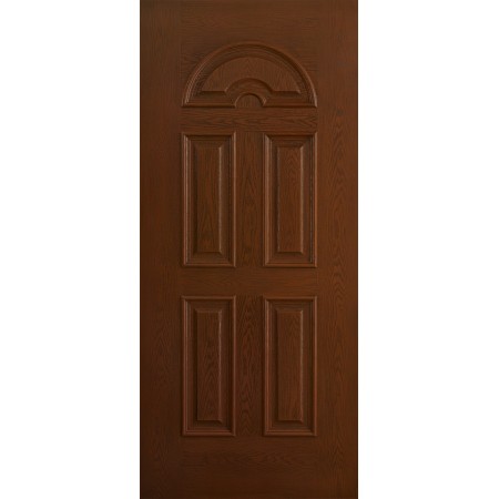 Pannello per Porta Blindata con Arco in Vetroresina da Esterno Noce 90x210