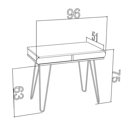 Tavolo Scrivania Rovere Piccola Porta Pc Salvaspazio Moderna da Studio Salotto