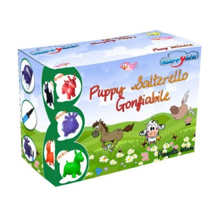 Puppy Animaletti Cavalcabili Gonfiabili Gomma Saltarello Giochi Bimbi Max 35kg