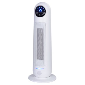 Termoventilatore Ceramico Oscillante Stufa Elettrica Timer Caldobagno Torre LED