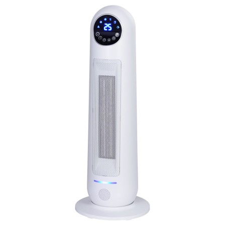 Termoventilatore Ceramico Oscillante Stufa Elettrica Timer Caldobagno Torre LED