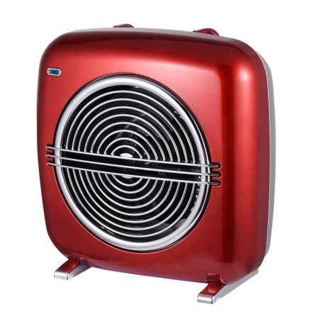 Termoventilatore Vintage Oscillante Stufa Elettrica Caldobagno 2000 W Mini Rosso